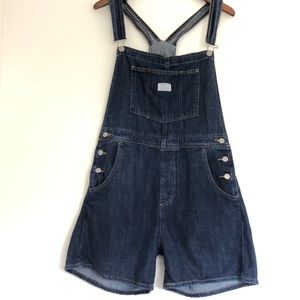 Levi’s Vintage Shortalls Large Bib Overalls Dark Wash